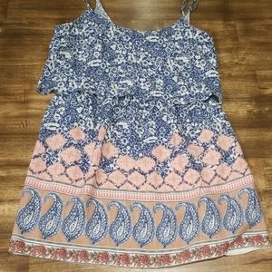 Abercrombie & Fitch Paisley Spaghetti Strap Dress